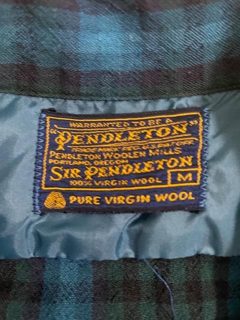 60's SIR PENDLETONオンブレチェック ヴィンテージUSA 青×黒
