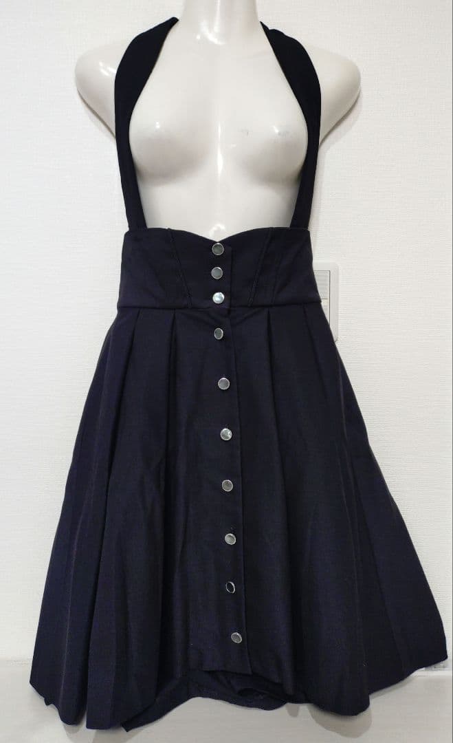 Sheglit ハイウエストタックスカート ブラック