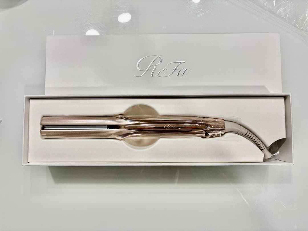 【新品未使用】保証書ありReFa ストレートアイロンプロ+シャンパングレージュ