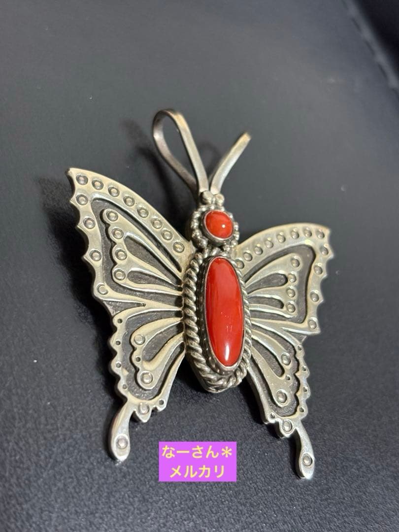 ハーマンスミス コーラル＊バタフライ2WAY ブローチ & ペンダントトップ