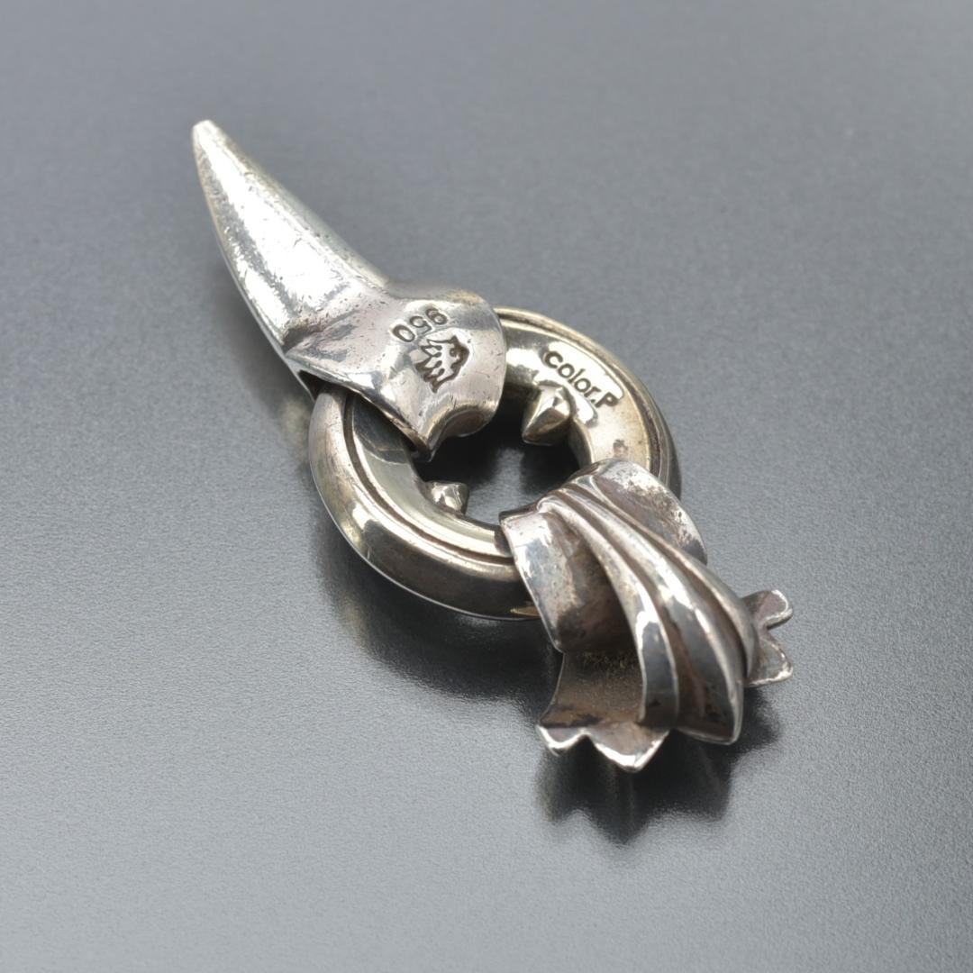 磨き済/良品 ライオンハート ファングドペンダントトップ SV/950 シルバー