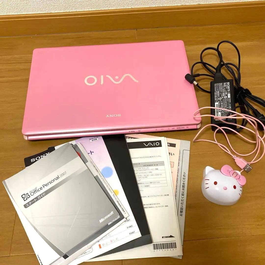 SONY VAIO PC キティーマウス　windows7 ピンク