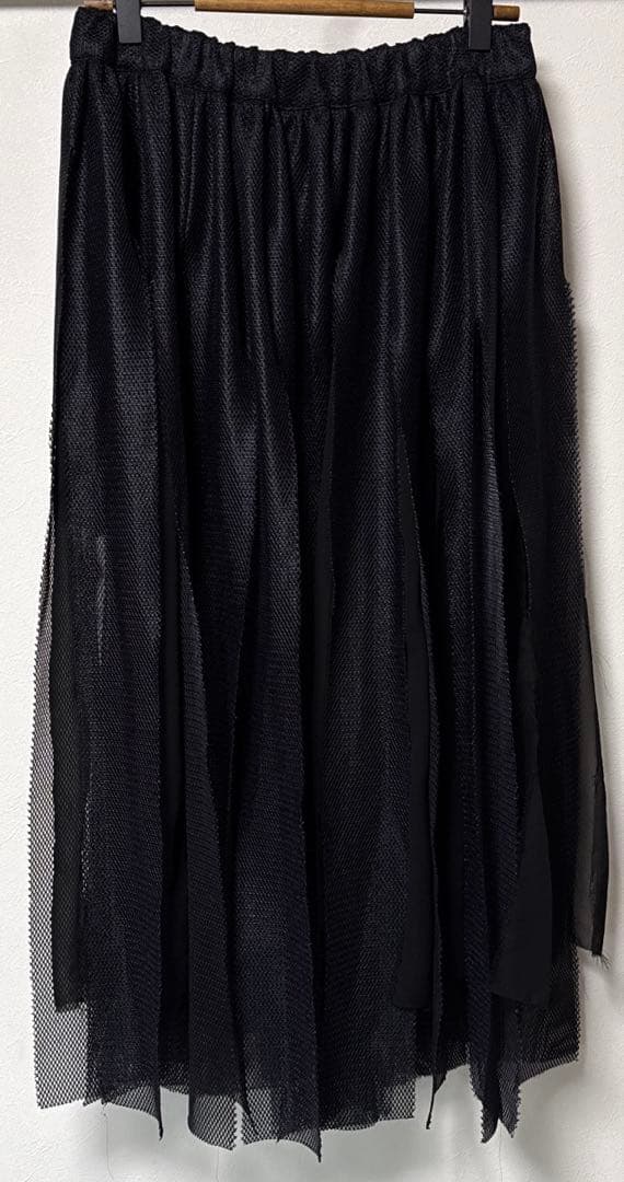 美品 COMME des GARÇONS ブラック スカート 短冊 コムコム