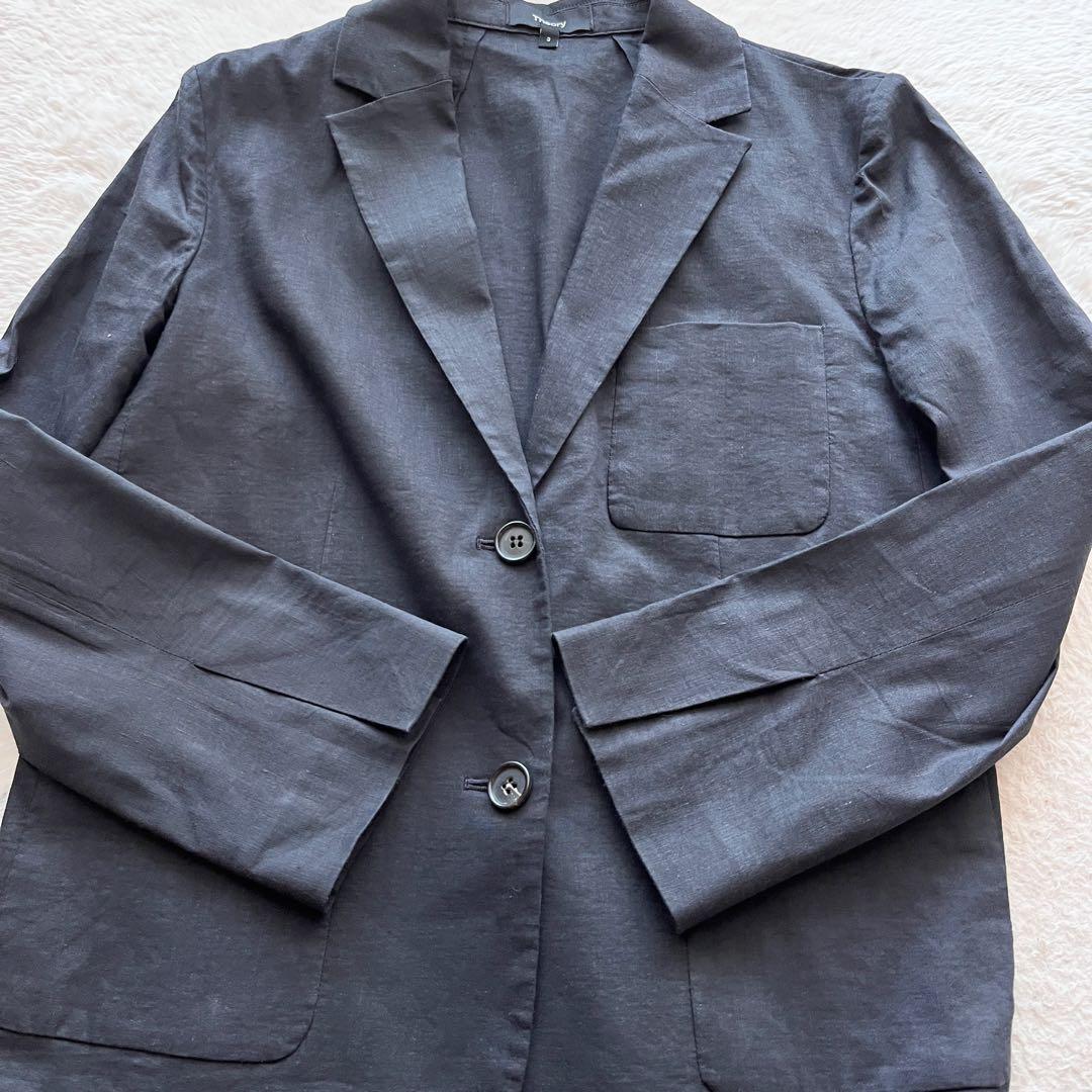 Theory セットアップ スーツ テーラード ジャケット パンツ リネン