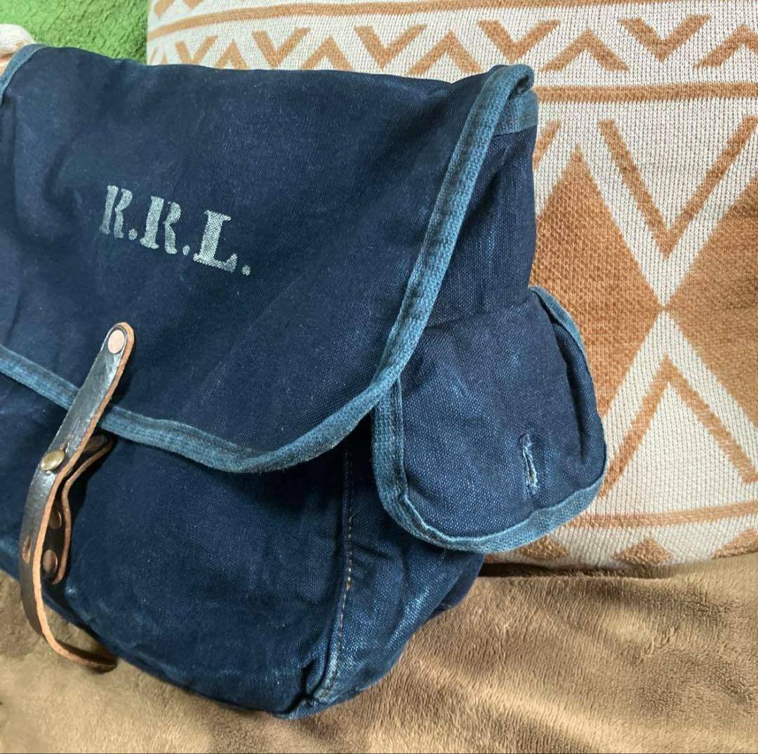 double RL メッセンジャーバッグ　キャンバス