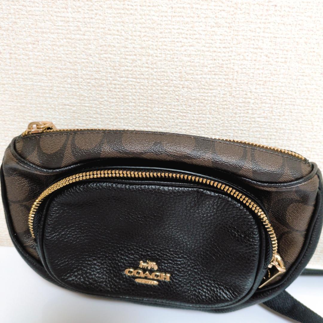【めぇ】コーチ COACH ボディ ウエストバッグ シグネチャー
