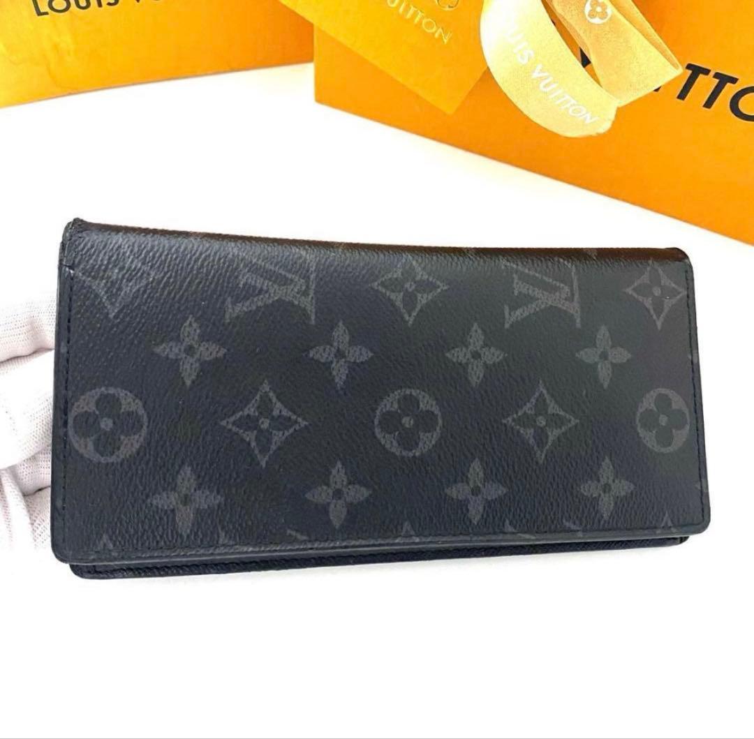 ルイ ヴィトン◎ポルトフォイユ ブラザ モノグラム エクリプス 長財布 黒