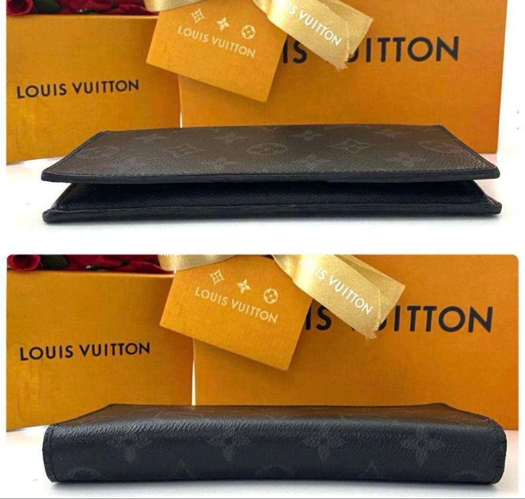 ルイ ヴィトン◎ポルトフォイユ ブラザ モノグラム エクリプス 長財布 黒