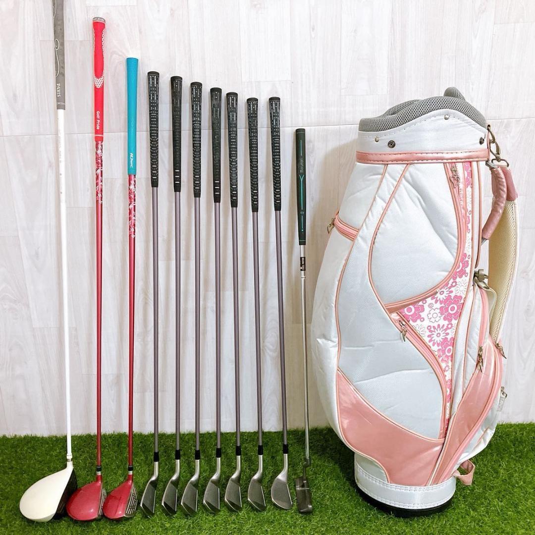 初心者向け レディースゴルフセット 11本 右 L コースデビュー