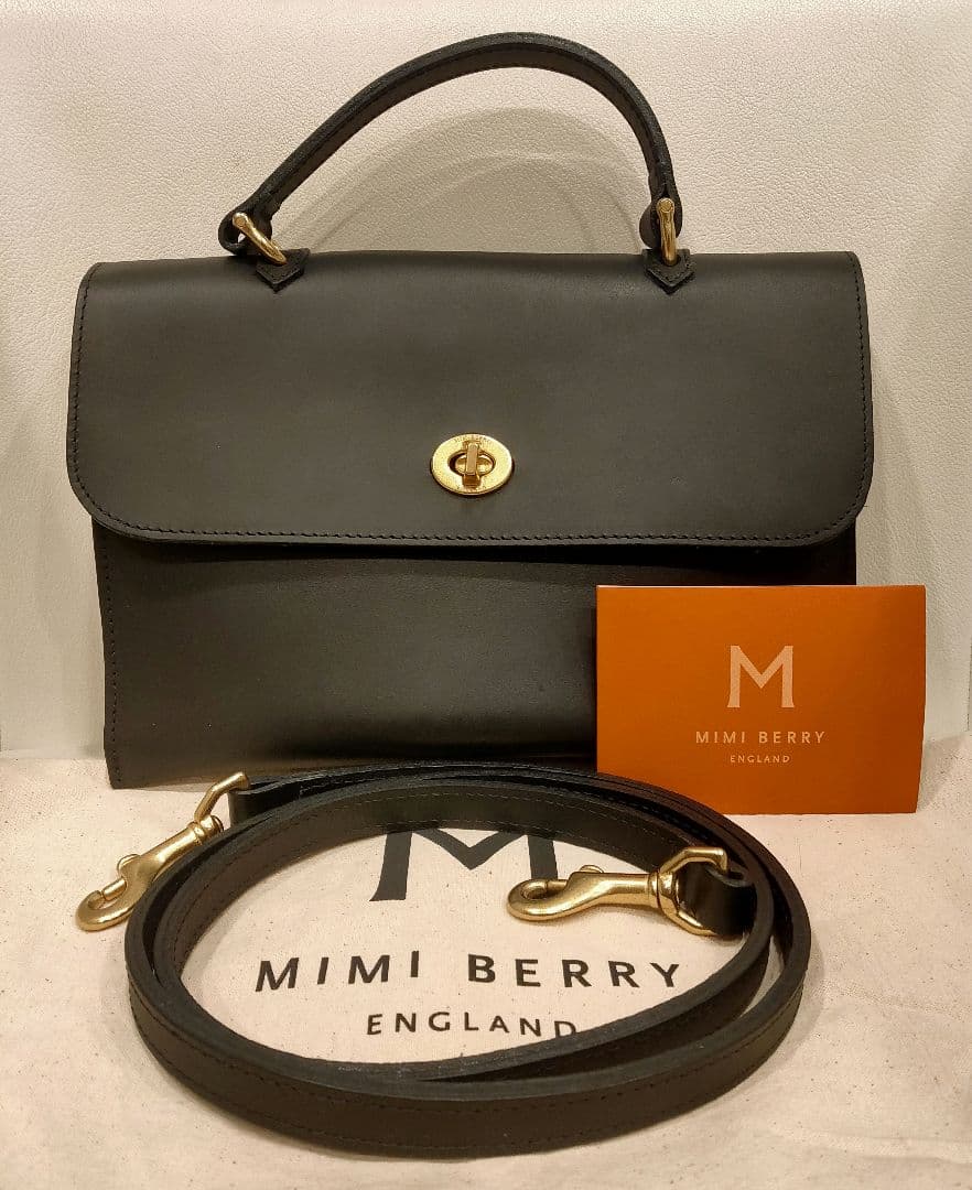 新品未使用 ミミベリー ビショップ別注 2WAYハンドバッグ HEBE ブラック