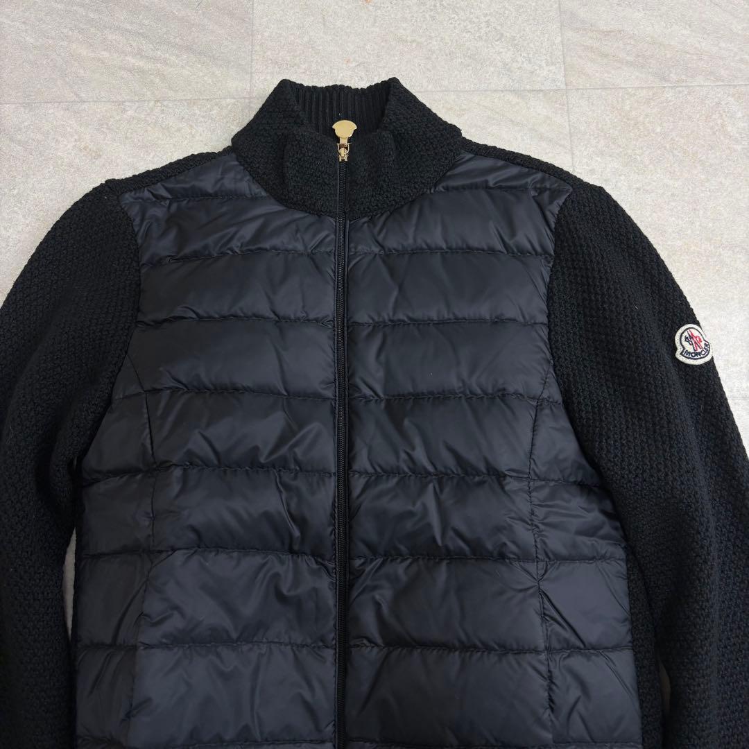 極美品 MONCLER モンクレール ハイブリッド ニットダウンジャケット