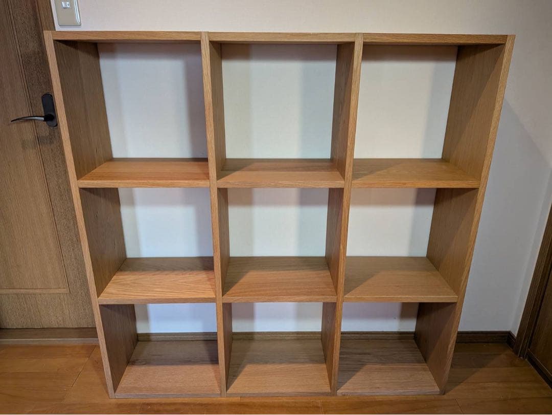 ■送料込■無印良品 スタッキングシェルフ 3×3 木製家具棚MUJI収納オーク材