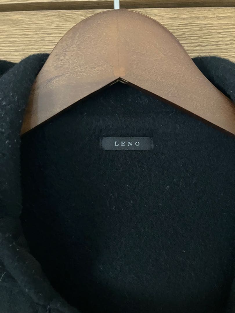 LENO ブラック ダッフルコート フード付き　最終値引き！！