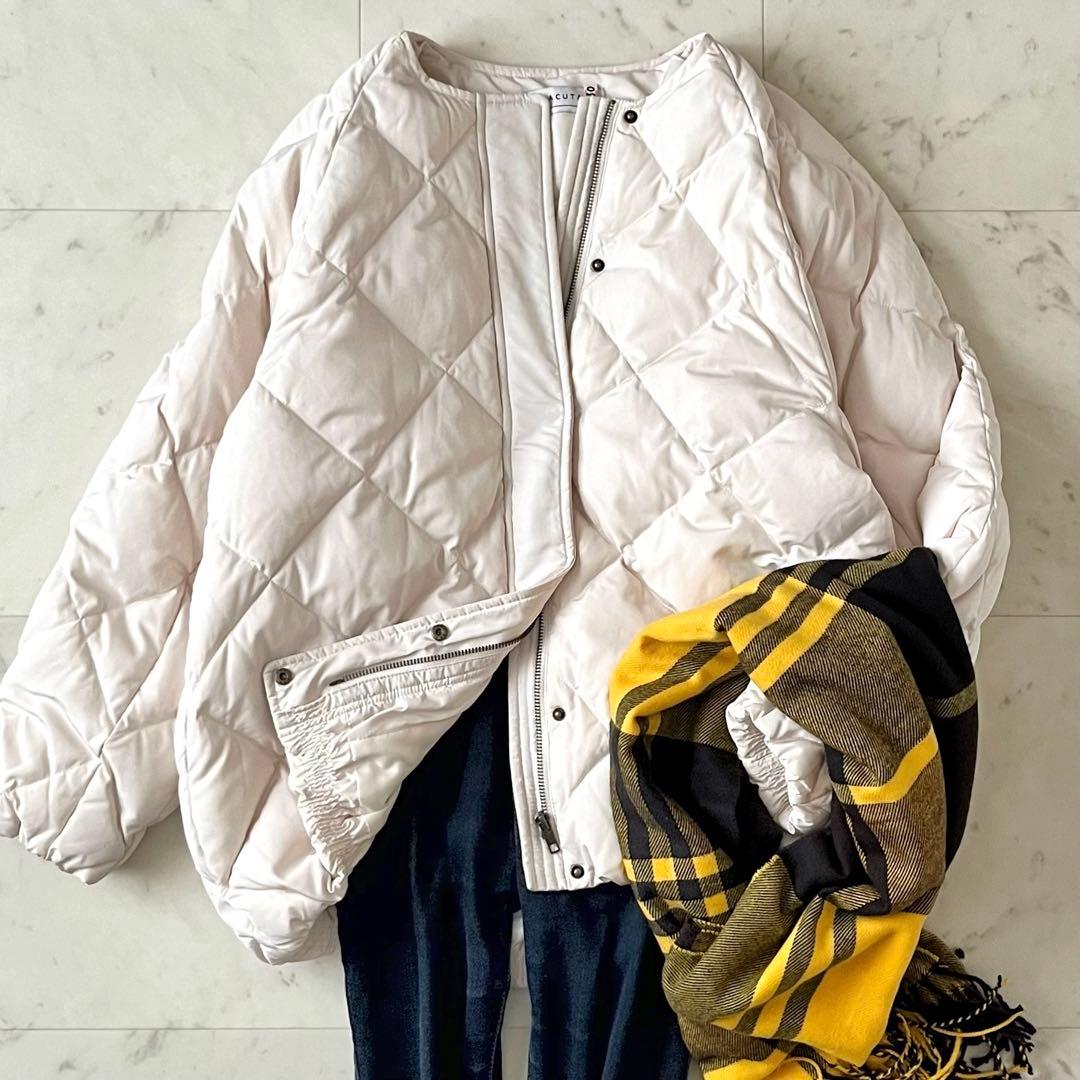 美品＊アーバンリサーチ コクーンキルティングダウン アイボリー 白 acuta