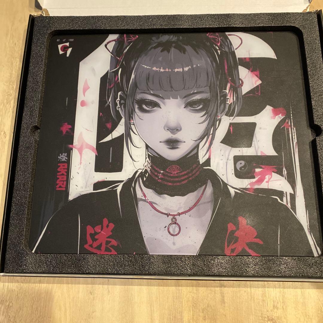 GLSSWRKS Akari プレミアムガラスマウスパッドRED 日本限定