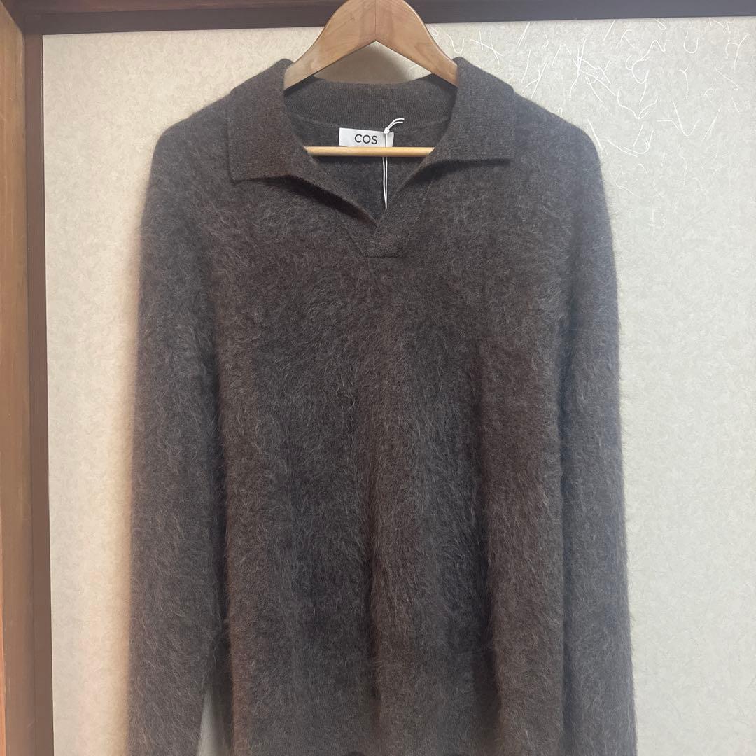 COS ブラッシュドカシミヤポロセーター