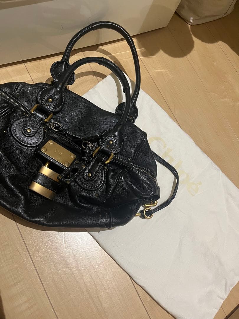 Chloé 黒 レザーハンドバッグ パディントン