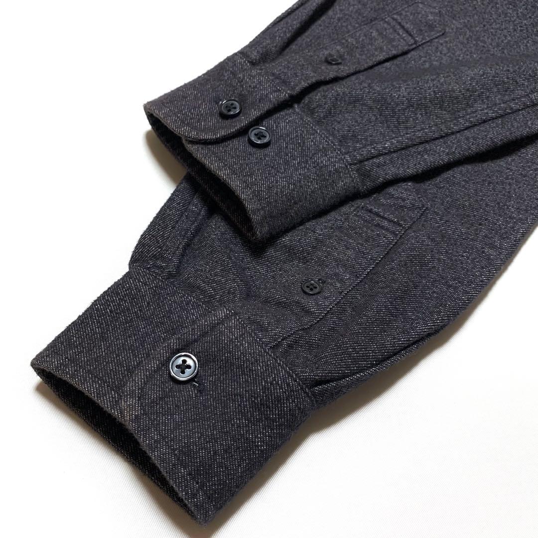 ☆良品 シュプリーム ピスネーム 長袖 フランネルシャツ 黒 M ネルシャツ