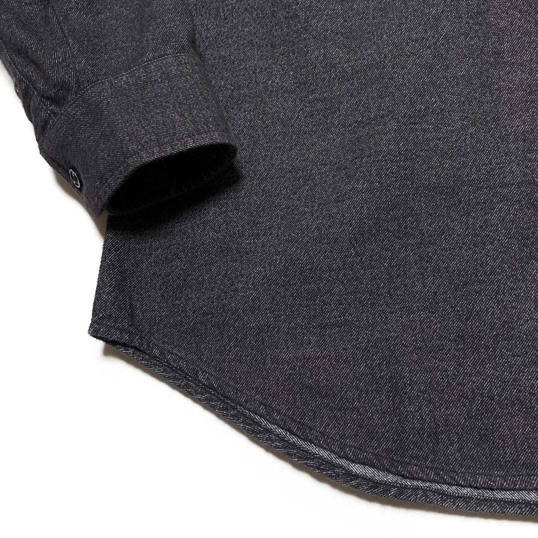 ☆良品 シュプリーム ピスネーム 長袖 フランネルシャツ 黒 M ネルシャツ