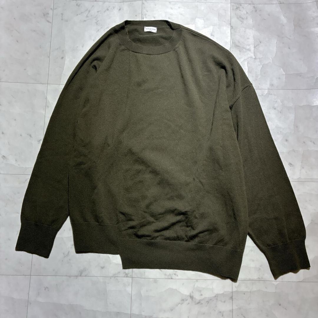 カシミヤ100%/ベルギー製⭐️ドリスヴァンノッテン セーター 変形　カーキ