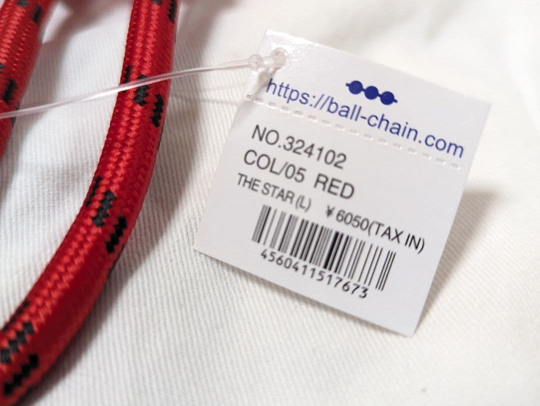 【正規品】Ball＆Chain Disney★Mickey★レッド　Lサイズ
