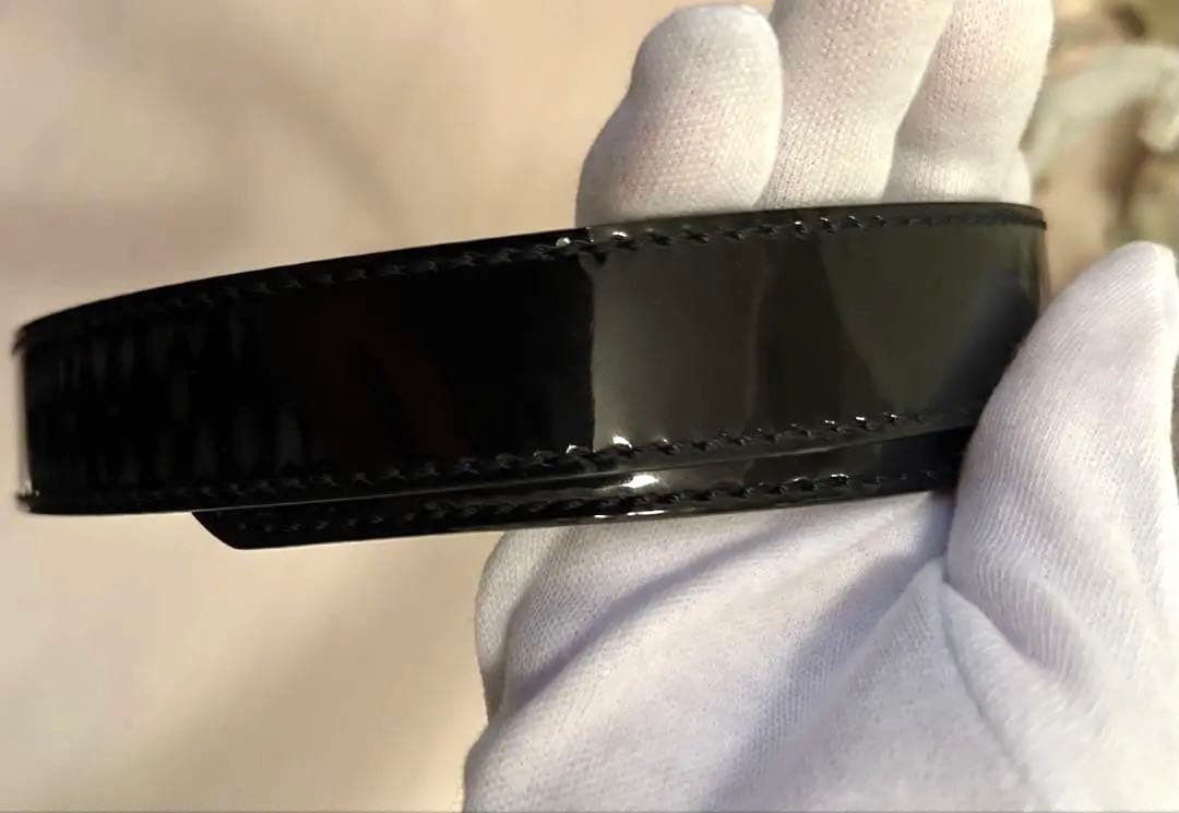 FENDIベルト　黒　パテント　フェンディベルト　85サイズ