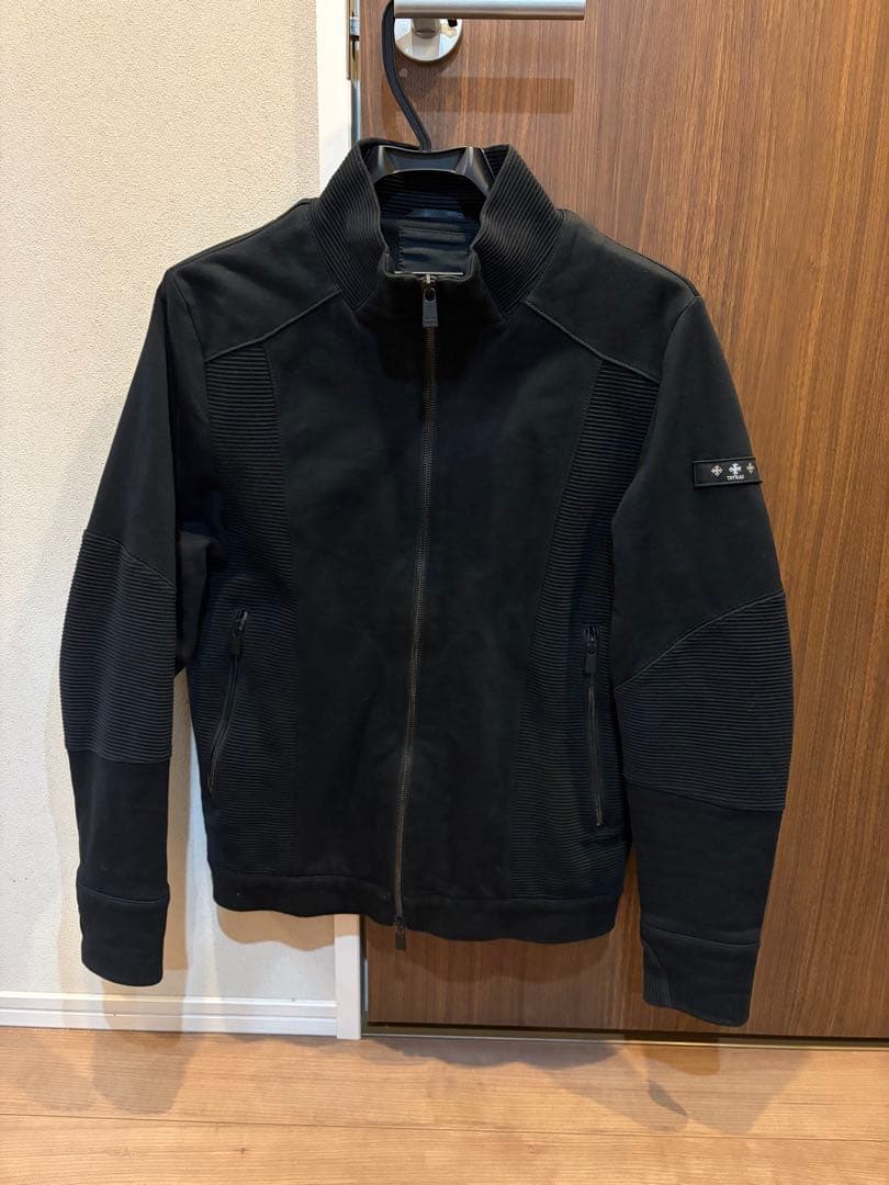 【希少】 TATRAS VARESE ジャージブルゾン ロゴ ブラック 03