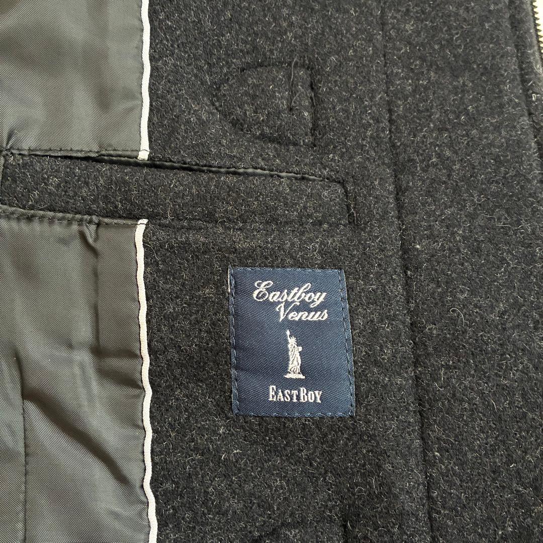 美品✨EASTBOY Venus ジップ付き ダッフルコート 黒 フード付