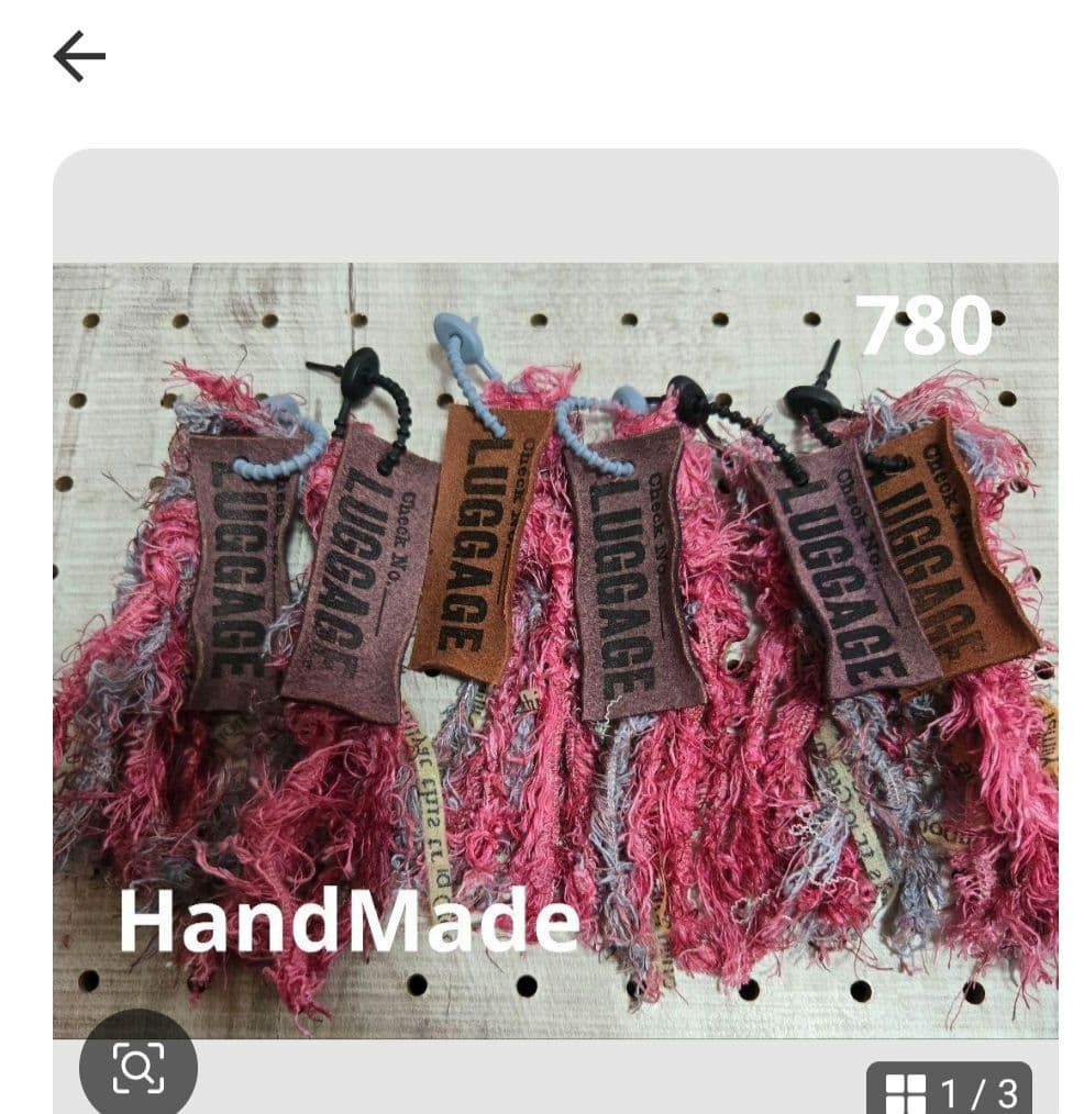 いちごパフェ☆✨ハンドメイドタッセルチャーム約12×4cm AJ