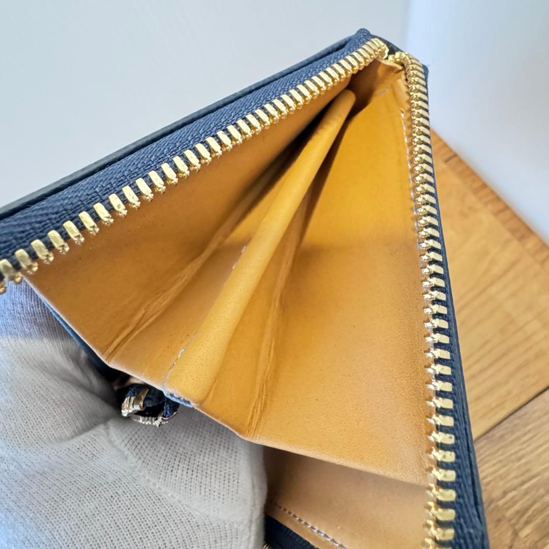 大峽製 OHBA ポケットブック ラウンドファスナー長財布