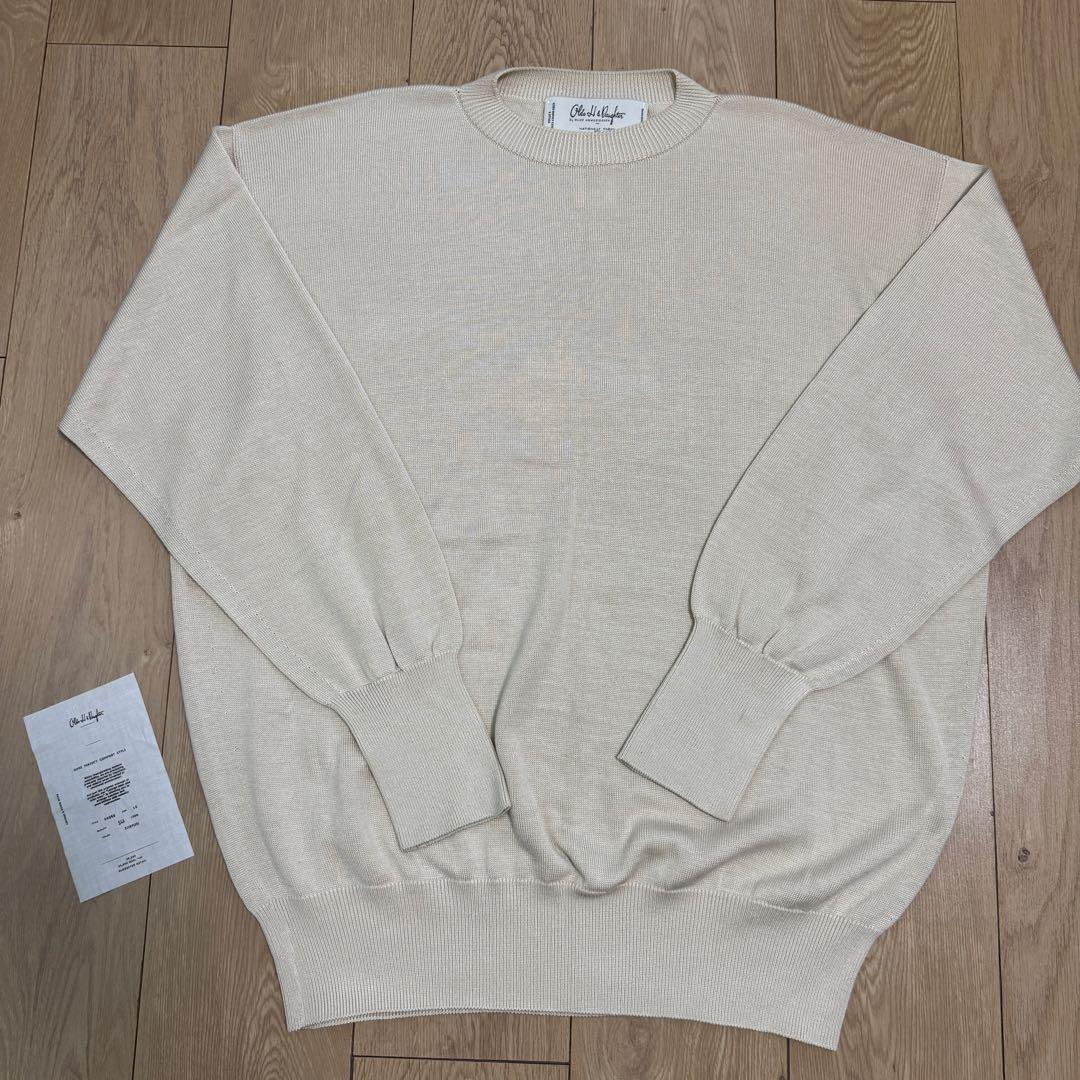 トップス Olde H & Daughter SILK PLAIN CREW NECK