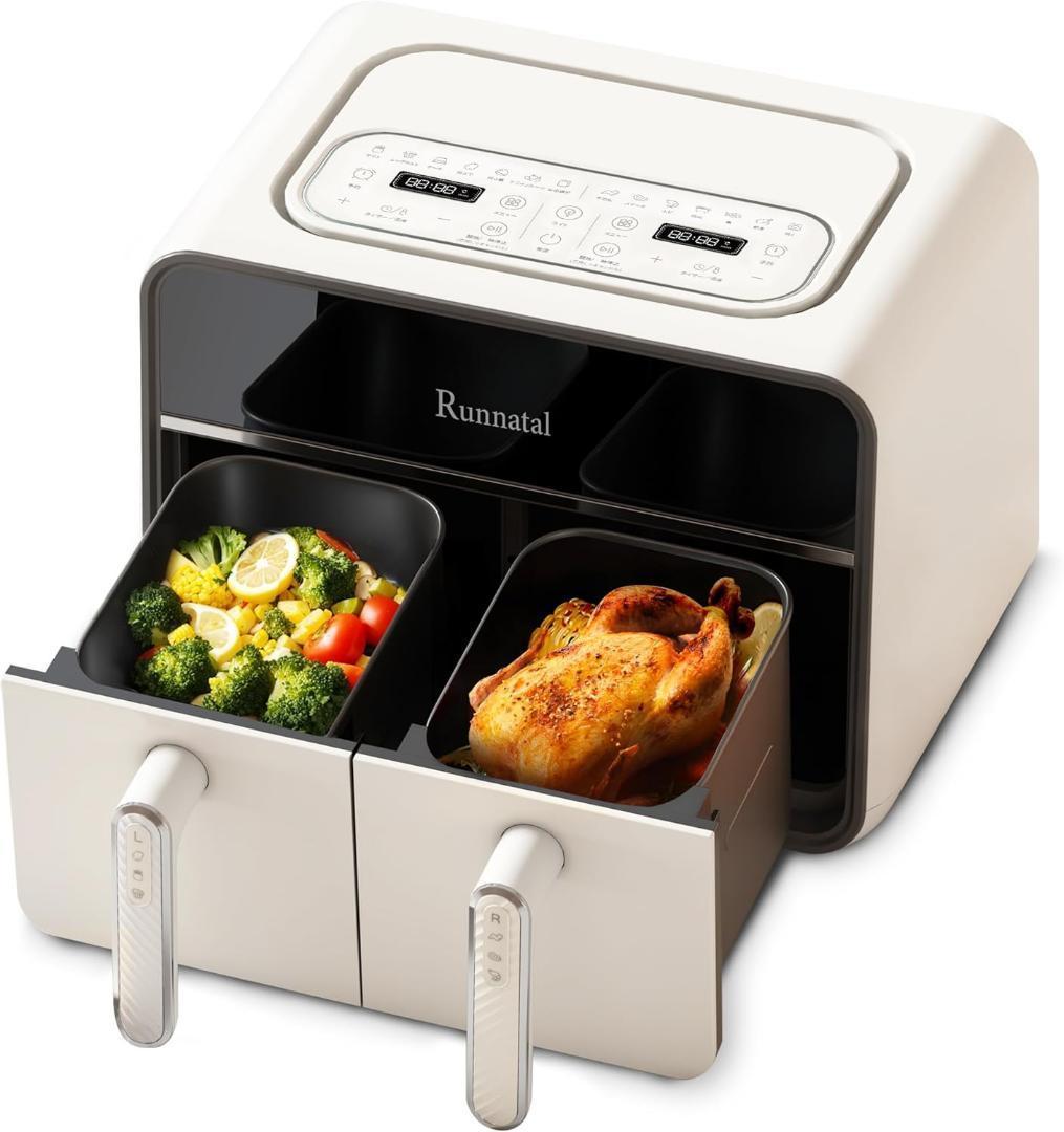 油を80%カット！健康的で効率的な調理がこれ1台で！8L大容量エアフライヤー