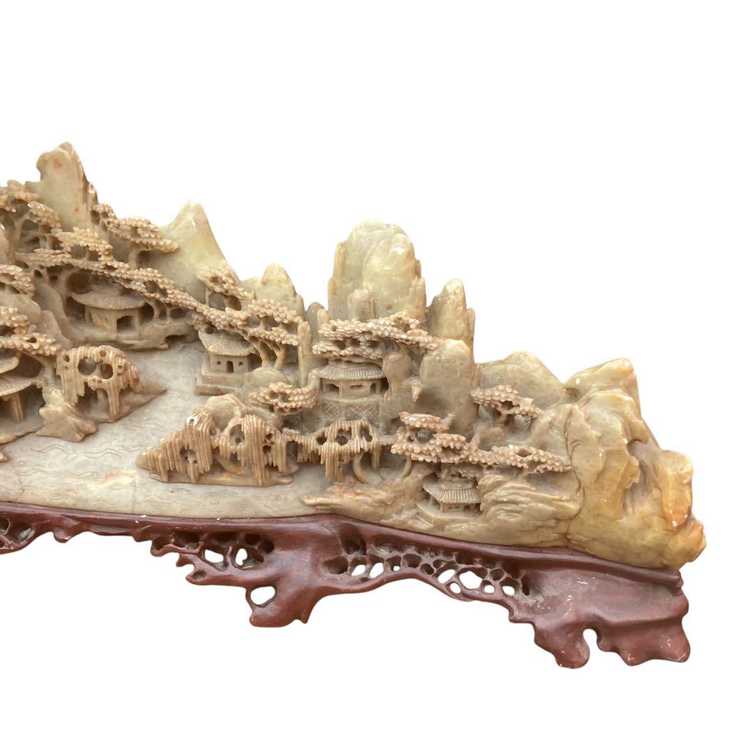 中国美術　寿山石彫刻　置物