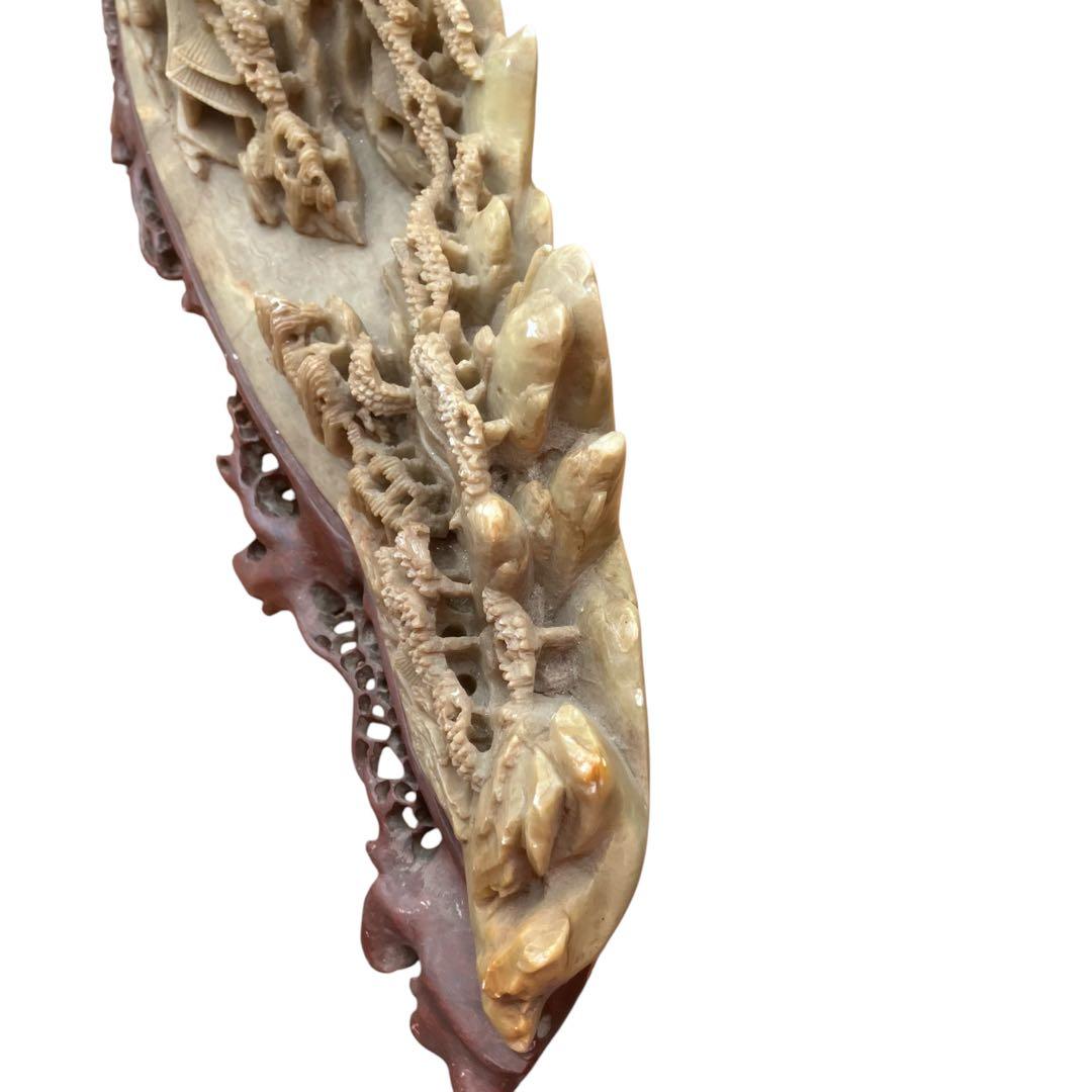 中国美術　寿山石彫刻　置物