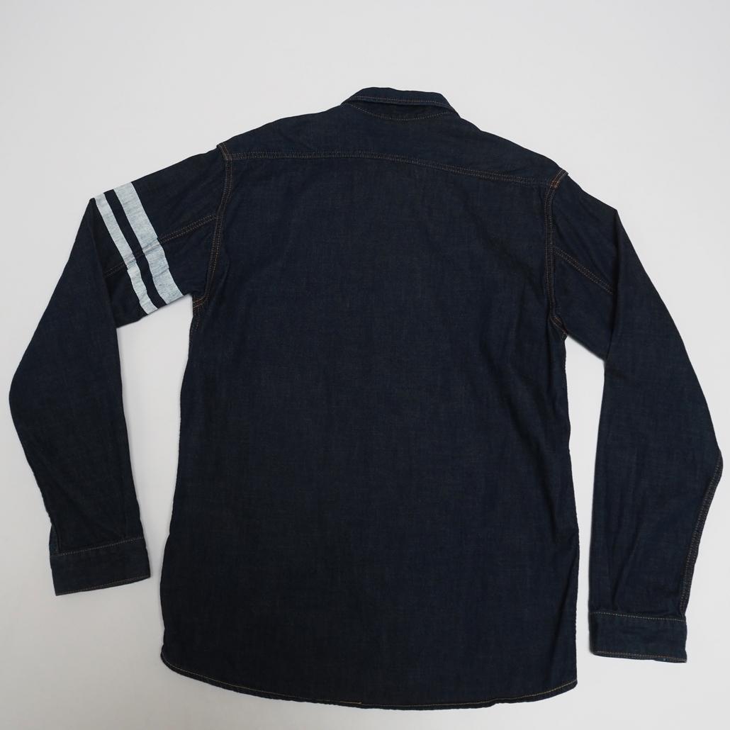 廃盤希少 桃太郎ジーンズ 1stタイプ出陣デニムシャツシャツ 大きいサイズ44