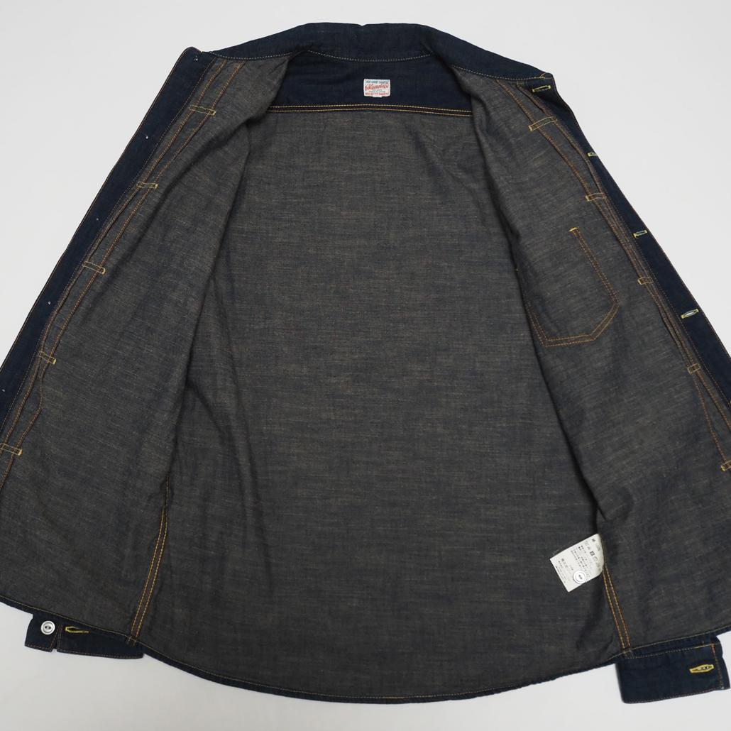 廃盤希少 桃太郎ジーンズ 1stタイプ出陣デニムシャツシャツ 大きいサイズ44