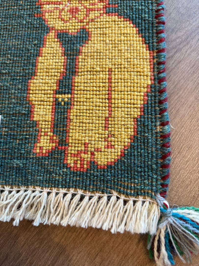 ペルシャギャッベ (ギャベ) チェアマット 43x41cm ギャッベ ラグ