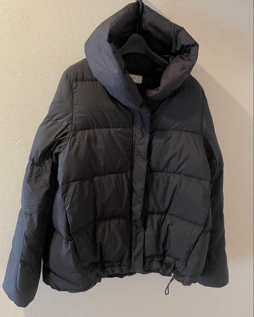 週末特価✨ SLOBE IENAスローブイエナショールフードダウンコート黒38