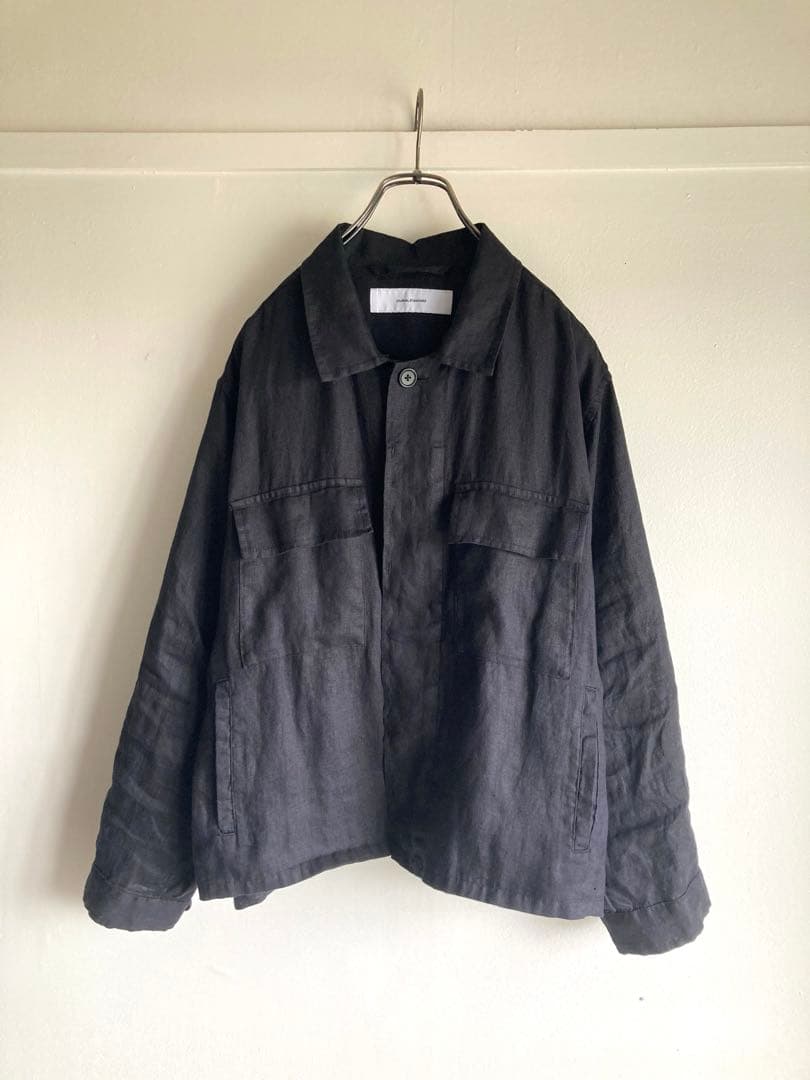 なお 25SS リネンミリタリージャケット