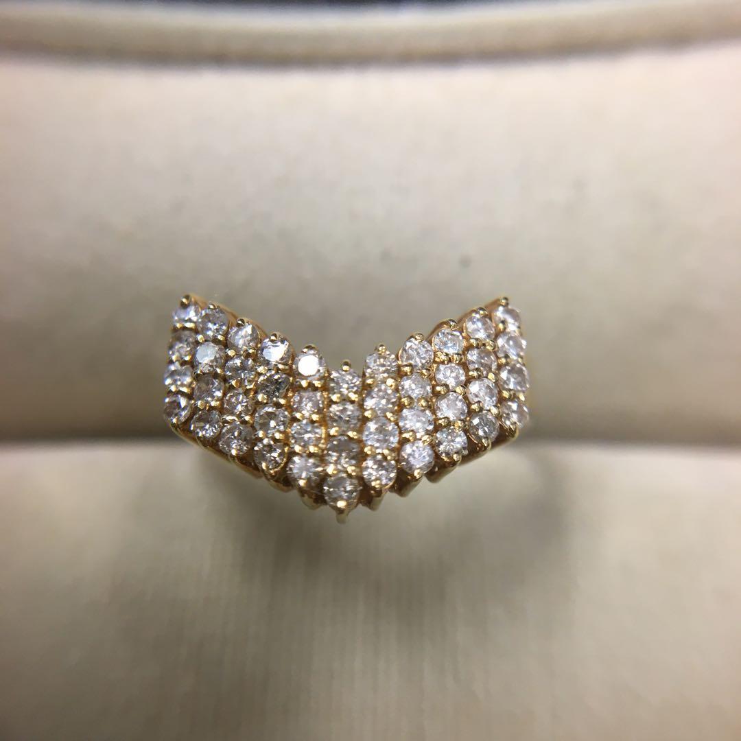 K18 0.44ct 天然ダイヤリング