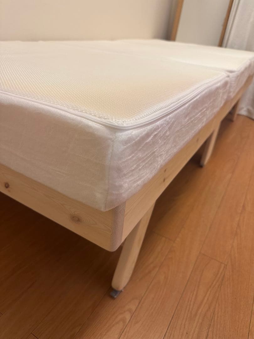 【最終値下げ】セミシングルショート 折りたたみ木製すのこベッド パタントベッド