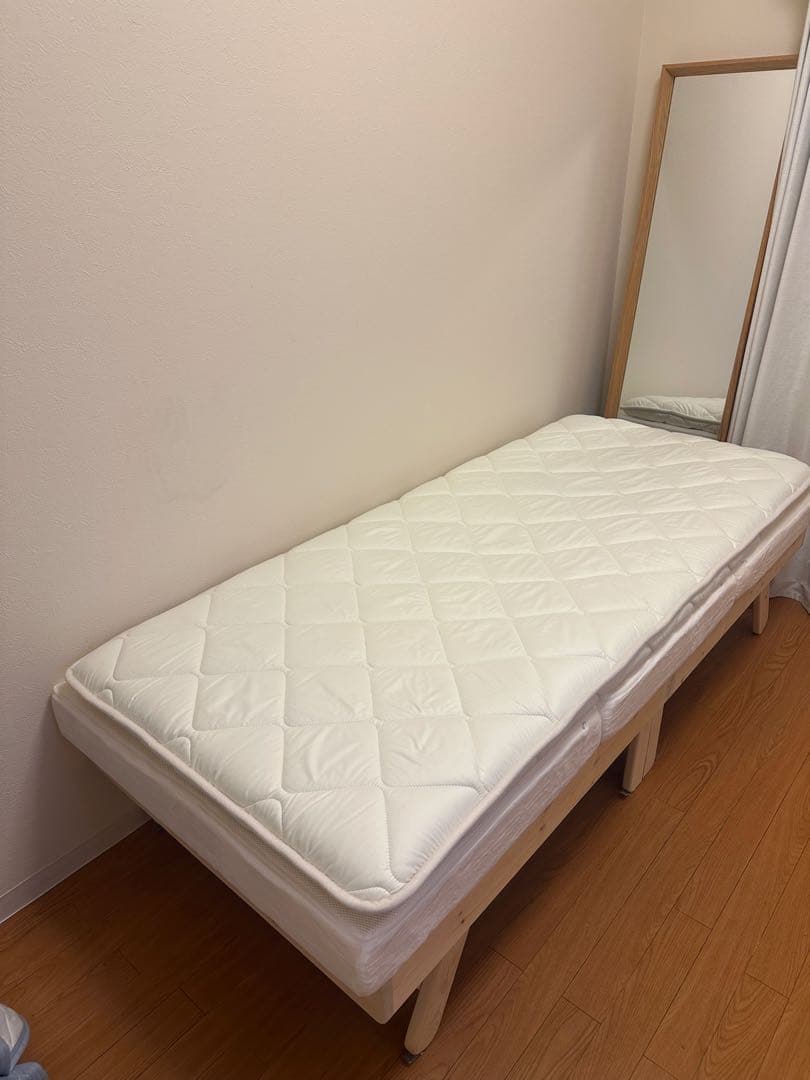 【最終値下げ】セミシングルショート 折りたたみ木製すのこベッド パタントベッド