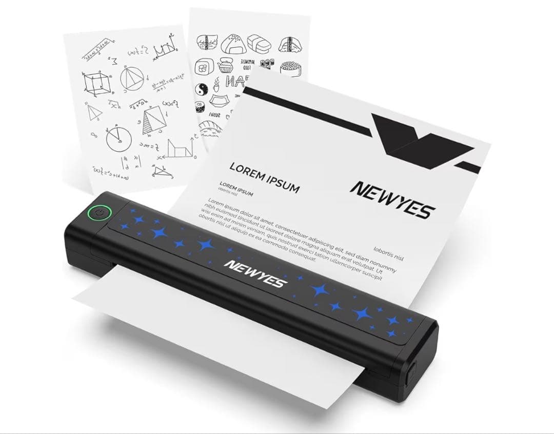 サーマルプリンター インク不要 2000mAh A4サイズ210mm/216mm