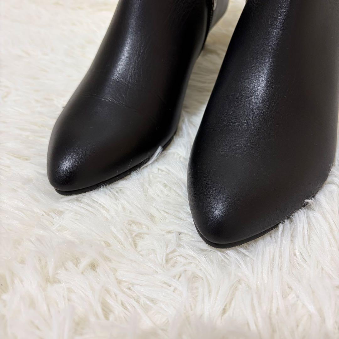 未使用品✨銀座かねまつ レザー ブーティ AQUA BELL 晴雨対応24cm