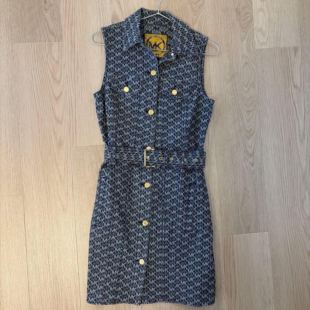 【美品】MICHAEL KORS デニムワンピース　ノースリーブ