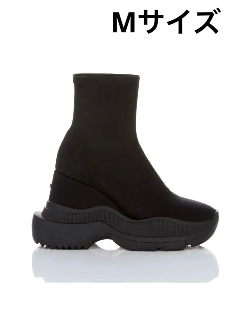 YELLO ダブルスニーカーショートブーツTOKYOブラック