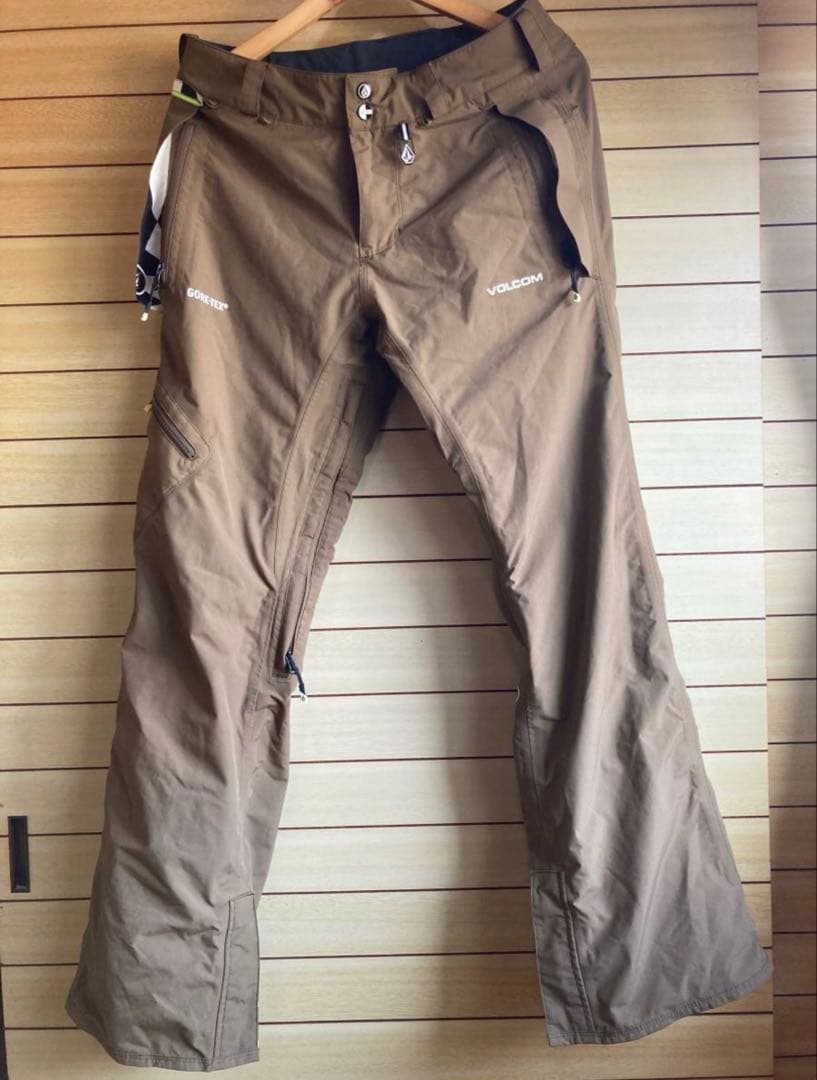 VOLCOM GORE-TEX スノーボードパンツ ブラウン SPサイズ