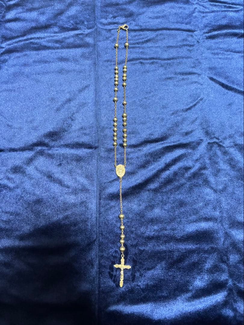 DOLCE&GABBANA ロザリオ シルバー クロス ネックレス 十字架