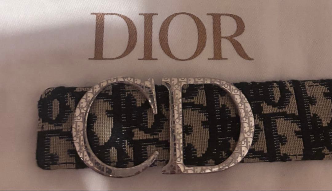 Dior モノグラム ベルト CDロゴ付き