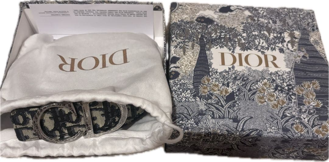 Dior モノグラム ベルト CDロゴ付き